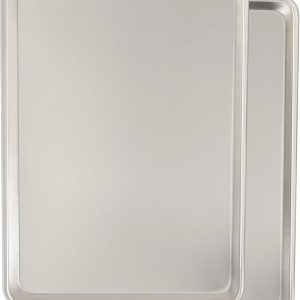 Commercial Quality Baking Sheet Pan Set, Natural Aluminum Cookie Sheet,  Warp Resistant Nonstick Baker's Half Sheet Pan, Large Thick Cookie Tray Pans for Baking, Roasting(2 Pack, 18X13Inch)