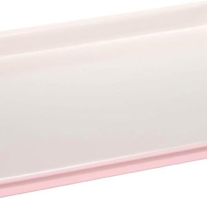 Nonstick Carbon Steel Bakeware Collection, 15-Inch x 10-Inch Cookie Baking Sheet, Dishwasher Safe, Made without  and , Pink Cream Two-Tone