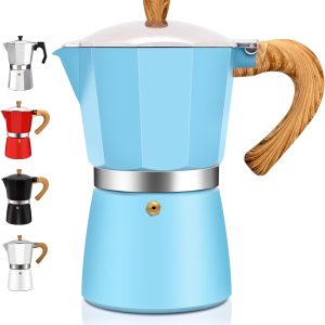 3 Cup Aluminum Espresso Stovetop  Pot Express Coffee Maker Percolator Italian Classic Mocha Coffee Machine for Italian and Cuban Cafe Brewing for Home & Camping 150ml 5oz