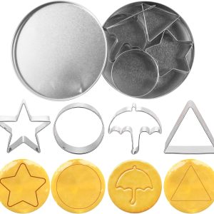 Sugar Candy Making Tools Sugar Biscuit Kit Making Stainless Steel Game Cookie Cutter Challenge Cookies Game Kit Biscuits Molds Sugar Kit Umbrella Cookie Cutter for Baking Kitchen Gadget
